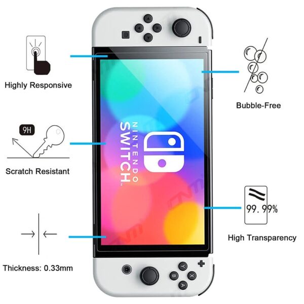 1-3Pack Protective Tempered Glass for Nintend Switch OLED Screen Protective Film for Nintendos Switch Lite NS Glass Accessories - Image 2