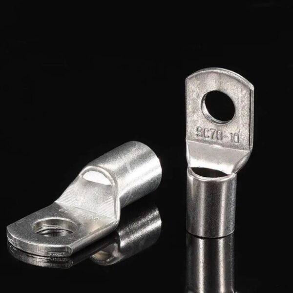 100/500Pcs SC Type Wire Nose Terminal Cable Lugs SC6 SC10 SC16 SC25 Bare Copper Battery Crimp Connector Hole 6mm 8mm 10mm - Image 3