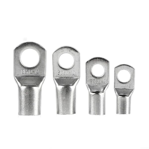 100/500Pcs SC Type Wire Nose Terminal Cable Lugs SC6 SC10 SC16 SC25 Bare Copper Battery Crimp Connector Hole 6mm 8mm 10mm - Image 5