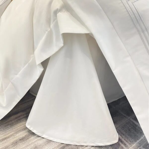 100%Cotton Bedding Set Home Textile Three Lines Embroidery Luxurious Pillowcase Sheet Quilt Cover Twin/Queen/Single Bed - Image 4