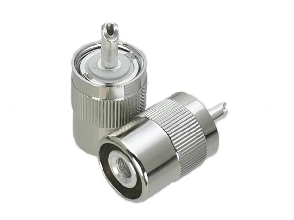 10pcs Connector PL259 UHF Male PLUG Solder for RG58 RG142 LMR195 RG400 Cable Brass
