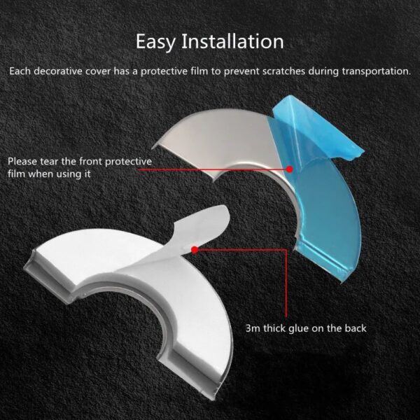 1PCS Self-Adhesive Stainless Steel Faucet Decorative Cover Water Pipe Chrome Finish Wall Covers for Bathroom Faucet Accessories - Image 2