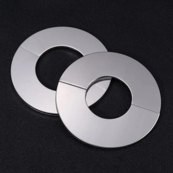 1PCS Self-Adhesive Stainless Steel Faucet Decorative Cover Water Pipe Chrome Finish Wall Covers for Bathroom Faucet Accessories - Image 4