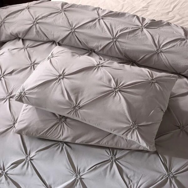 2/3pcs Luxury Solid Comfortable Quilt Cover Adult Bedding Bed Linens White/Gray Bed Cover Pillowcase Queen King Duvet Cover Set - Image 2