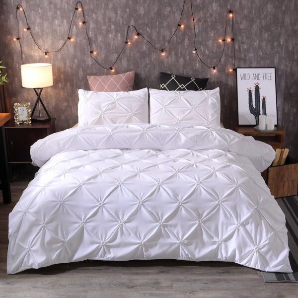 2/3pcs Luxury Solid Comfortable Quilt Cover Adult Bedding Bed Linens White/Gray Bed Cover Pillowcase Queen King Duvet Cover Set - Image 4