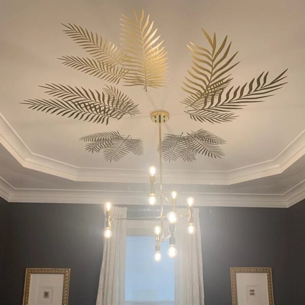 2 pc Large Palm Leaf Monstera decal Tropical Leaf Wall Sticker Living Room Bedroom vinyl sticker Leaves Wedding decal 2336 - Image 2