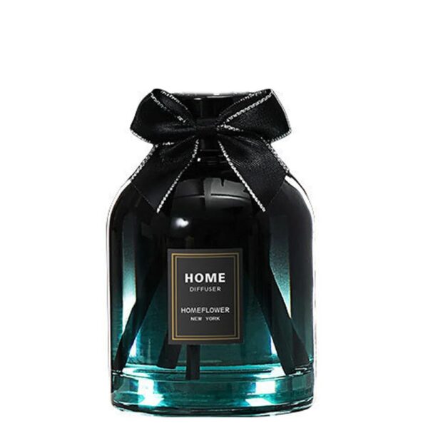 200ml empty glass diffuser bottle&Aromatherapy glass bottle include black alumite circle and plastic lids and label and bowknot - Image 6