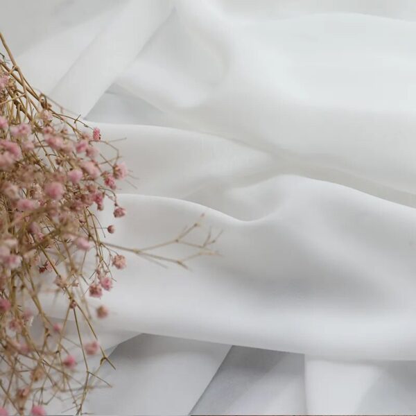 3 Colors Elegant Super Soft Beige Cream White Window Tulle Wave Curtains for Living Room Big Chiffon Sheer Voile Drapers Bedroom - Image 5
