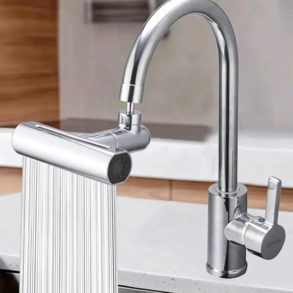 360°Rotating Faucet 4Modes Waterfall Faucet Faucets Extender Kitchen Sink Faucet Washbasin Faucet Bubbler Anti Splash Filter - Image 5