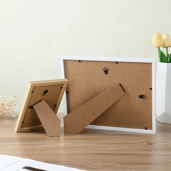 3Pcs/Set Wooden Photo Frame For Wall Hanging 10X15 15X20 A4 Wood Picture Frame Stand For Pictures Photo Decor Commemorative Gift - Image 5