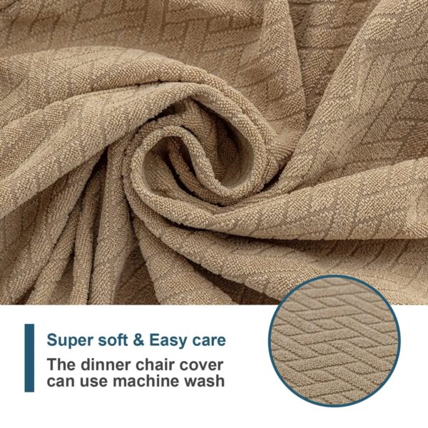 4/6PCS WaterProof Chair Seat Covers Chair Cover for Dining Room Kitchen Hotel Stretch Elastic Breathble Cushion Chair Protector - Image 3