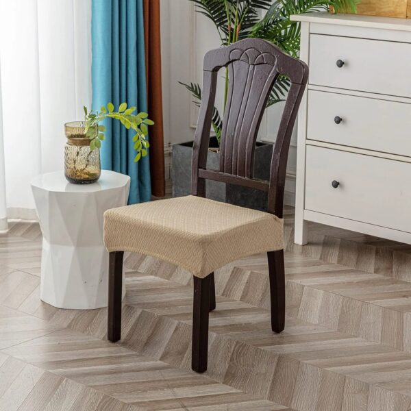 4/6PCS WaterProof Chair Seat Covers Chair Cover for Dining Room Kitchen Hotel Stretch Elastic Breathble Cushion Chair Protector - Image 6