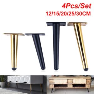 4Pcs/Set Furniture Table Legs Metal Tapered Sofa Cupboard Cabinet Furniture Leg Feet 12/15/20/25/30CM Stool Chair Leg Feet