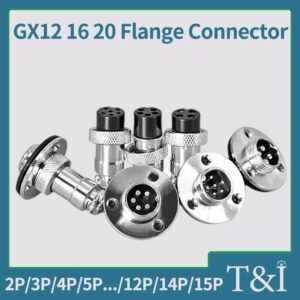 5/10 Sets GX12 GX16 GX20 Flange Butting Type 2/3/4/5/6/7/8/9/10/12/14/15 Pin Male&Femal Aviation Plug &Socket Connectors Copper
