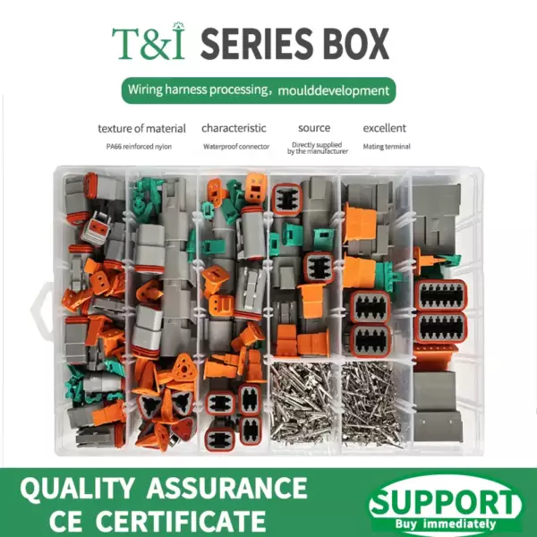 588pcs Deutsch Type Connector Kit Waterproof Wire DT Series Connector set DT06 04 2 pin 3 pin 4 pin 6/8/12 pin Sealed Plug