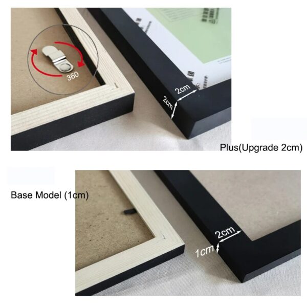 9Pcs/Set Natural Wood Picture Frames Wall Decor Photo Frame For Wall With Plexiglass Classic Wooden Frame For Wall Hanging - Image 4