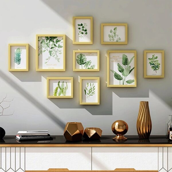 9Pcs/Set Natural Wood Picture Frames Wall Decor Photo Frame For Wall With Plexiglass Classic Wooden Frame For Wall Hanging - Image 5