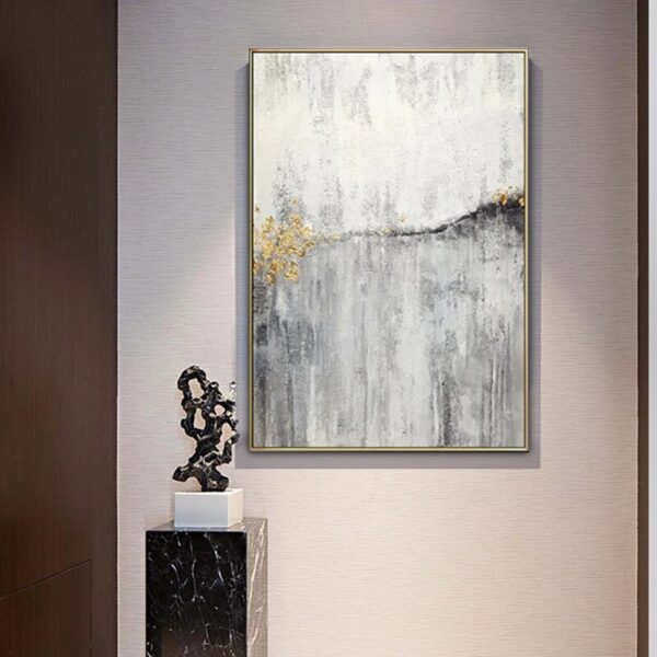 Abstract Gray White Golden Canvas Posters and Prints Cuadros Nordic Style Wall Art Paintings Pictures for Living Room Home Decor - Image 5