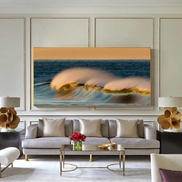 Abstract Surf Wave Ocean Sea Poster Landscape Wall Art Decorative Painting and Canvas Prints Picture For Room Home Decor Mural - Image 5