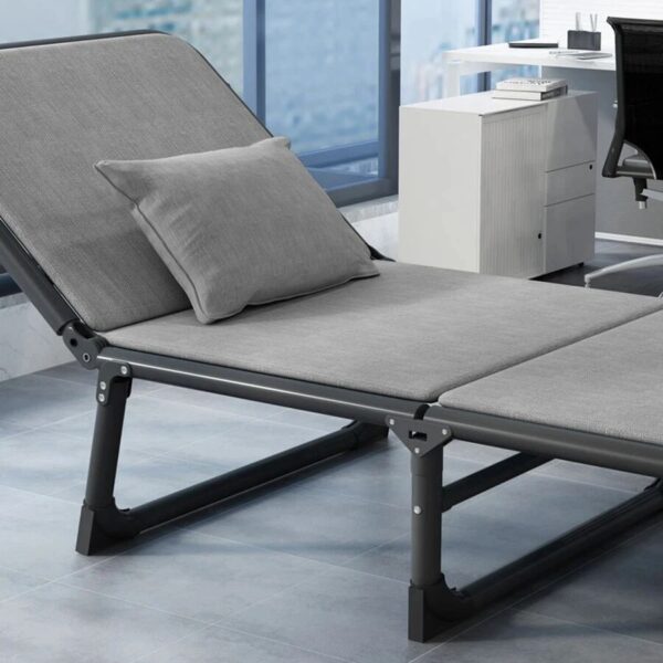 Adjustable Portable Recliner Foldable Outdoor Sun Lounger Lounge Chair Lunch Break Folding Bed Office Breathable Comfort Bed - Image 4