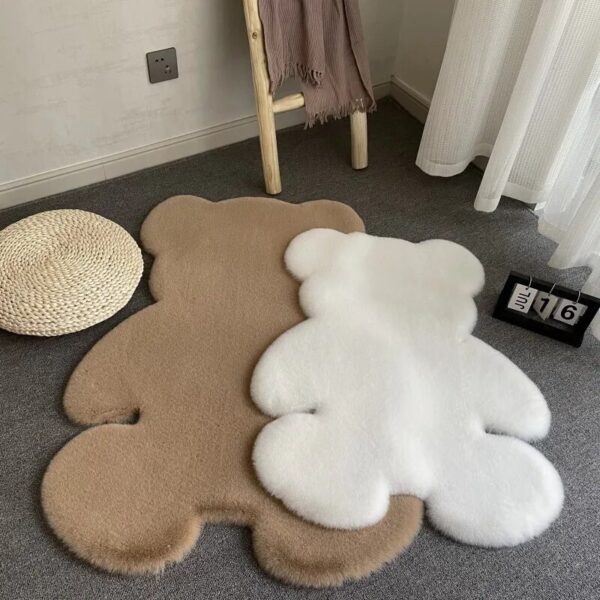 Bear rug super soft carpet Modern Living room bedroom Antiskid mat Fluffy Floor Carpets Decor Rugs white brown children doormat - Image 5