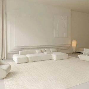 Beige Minimalist Striped Carpet Large Area Living Room Carpets Comfortable Soft Bedroom Rug Tapis Balcony Alfombra Tapete ковер