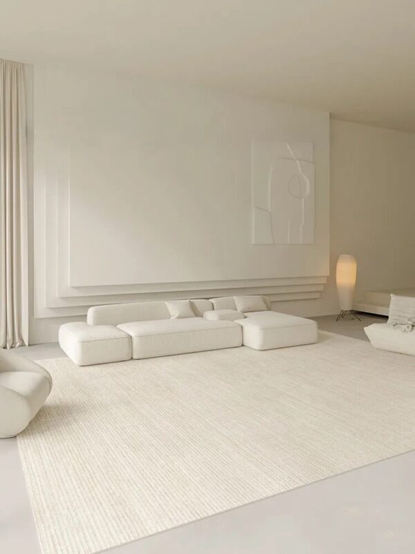 Beige Minimalist Striped Carpet Large Area Living Room Carpets Comfortable Soft Bedroom Rug Tapis Balcony Alfombra Tapete ковер