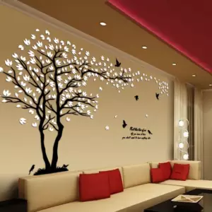 Big size Lovers Tree Acrylic Wall Stickers for Living room TV Sofa Wall 3D art Decoration Accessories Home decor