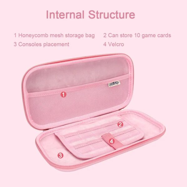 Blue Carry Case Accessories Storage Bag for Nintendos Switch Portable Travel Case for Nitendo Switch Lite Console Accessories - Image 4