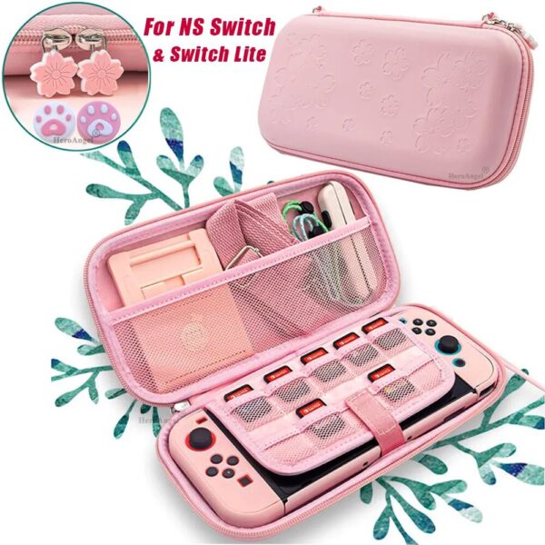 Blue Carry Case Accessories Storage Bag for Nintendos Switch Portable Travel Case for Nitendo Switch Lite Console Accessories - Image 2