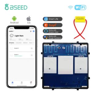 Bseed EU Russia Standard Base Of Single Live Tuya Wifi Touch Switch DIY1 Gang 2 Gang 3 Gang Control Switch Without Glass Panel