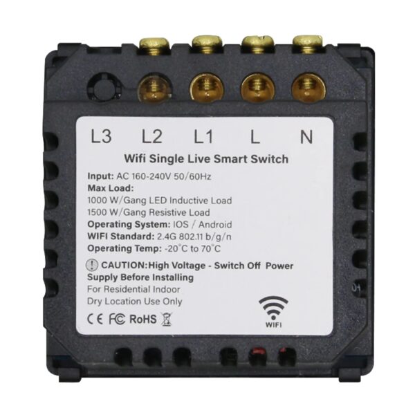 Bseed EU Russia Standard Base Of Single Live Tuya Wifi Touch Switch DIY1 Gang 2 Gang 3 Gang Control Switch Without Glass Panel - Image 5