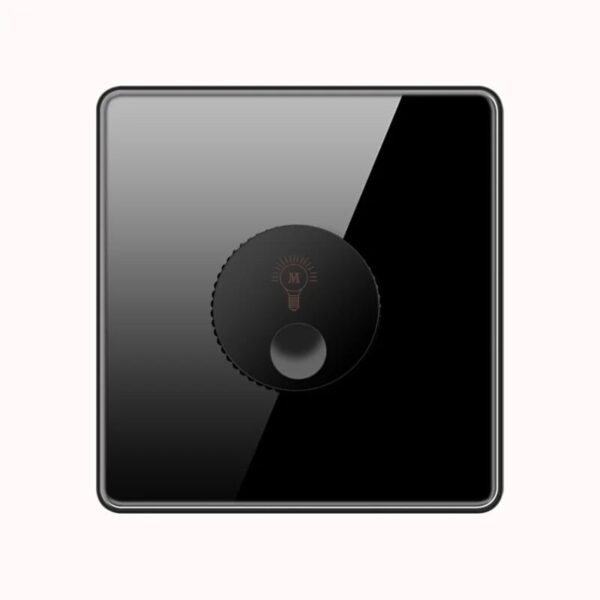 CE Certified Black Glass Electrical Wall Switches Dimmer Curtain Fan Speed Doorbell Fuse Air Condition Water Heater Switch UK - Image 2