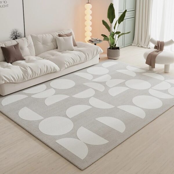 Carpets for Living Room Green Geometric Pattern Bedroom Decor Carpet Modern Minimalist Decoration Home Mechanical Wash Rugs - Image 3