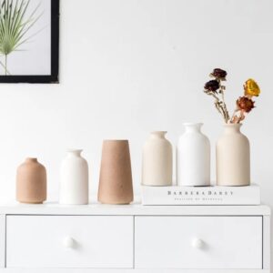 Ceramic Vases Simple Retro Frosted Ceramic Decoration Creative Nordic Home Decor Furnishings Retro Pastoral Flower Vase Crafts