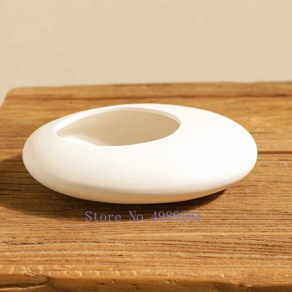 Chinese Style Ceramics Vase Flower Pot Black White Cobblestone Deformation Flower Arrangement Accessories Modern Home Decoration - Image 4