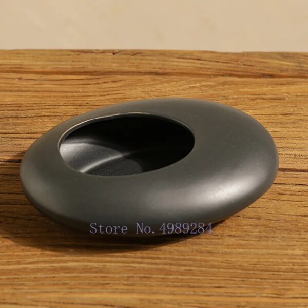 Chinese Style Ceramics Vase Flower Pot Black White Cobblestone Deformation Flower Arrangement Accessories Modern Home Decoration - Image 5
