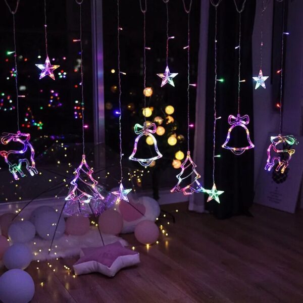 Christmas Decor String Garland Curtain Light LED For Wedding Home Christmas Tree Ornament 2023 Navidad Xmas Gift 2024 New Year - Image 2