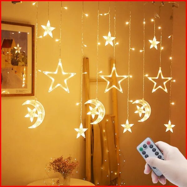Christmas Decor String Garland Curtain Light LED For Wedding Home Christmas Tree Ornament 2023 Navidad Xmas Gift 2024 New Year - Image 4