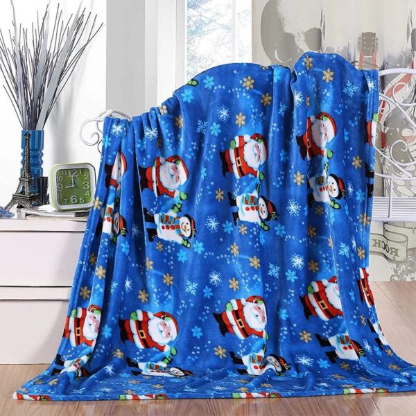 Christmas Throw Blanket,Flannel Snowflake Gingerbread 2024 Xmas Fleece Blanket,Winter Warm Soft Plush Blanket For Couch Sofa Bed - Image 3