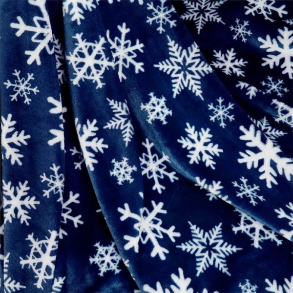 Christmas Throw Blanket,Flannel Snowflake Gingerbread 2024 Xmas Fleece Blanket,Winter Warm Soft Plush Blanket For Couch Sofa Bed - Image 6