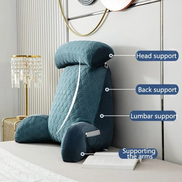 Cooling Latex Cushion Sofa Cushion Back Pillow Removable Washable Sofa Reading Pillow Tatami Bed Back Cushion Home Decor75x58CM - Image 4