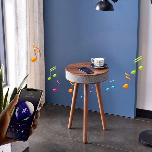Creative Smart Coffee Table with HIFI Bluetooth Speaker Wireless Charging Nordic Style Living Room Side Table with Stereo Audio - Image 3