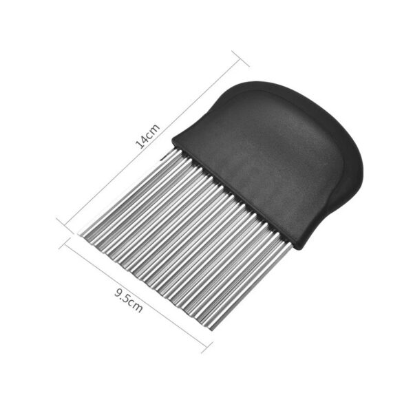 Crinkle Cutter Blade Waffle Fry Cutter Stainless Steel Vegetable Potato Wavy Chopper Knife French Fry Slicer for Carrot Onion - Image 6