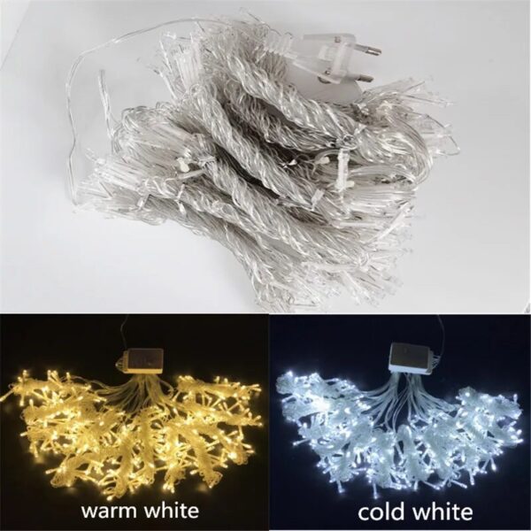 Curtain 3*2.5M 240LED String Light Fairy Icicle Outdoor Garland LED Light For Window Wedding Home Xmas Decoration Lighting - Image 5