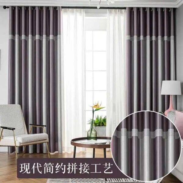 Dreamwood 2020 New Product Modern Stripe Blackout Curtain for Living Room Heat and sound insulation Window Curtain For Bedroom - Image 2