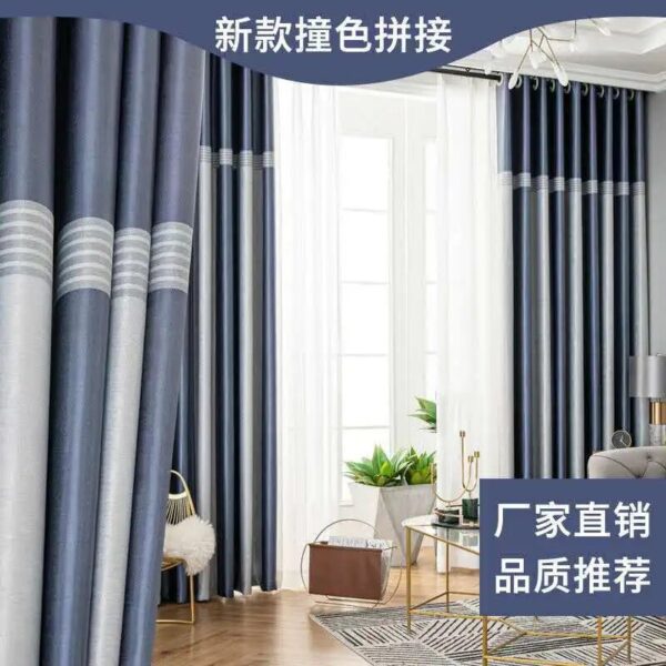 Dreamwood 2020 New Product Modern Stripe Blackout Curtain for Living Room Heat and sound insulation Window Curtain For Bedroom - Image 4