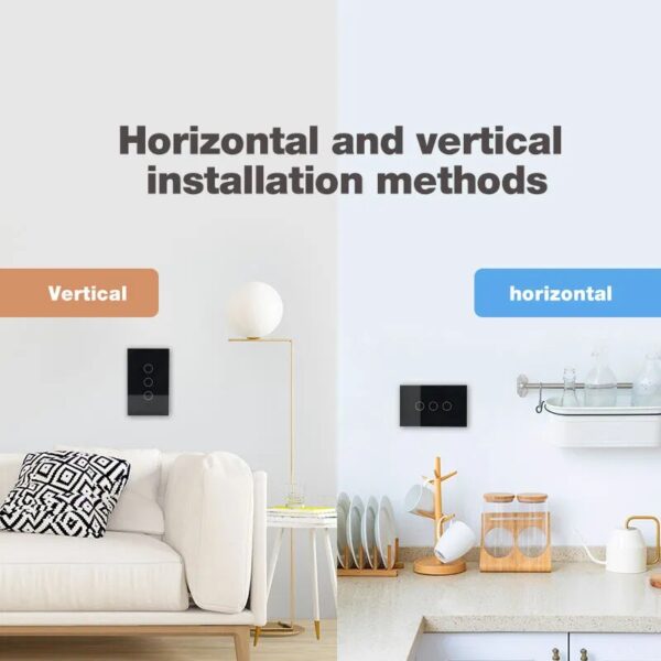 EWelink App Wifi smart switch Bluetooth RF Alexa Google voice control Neutral wire/No neutral wire Install Touch light switch - Image 4