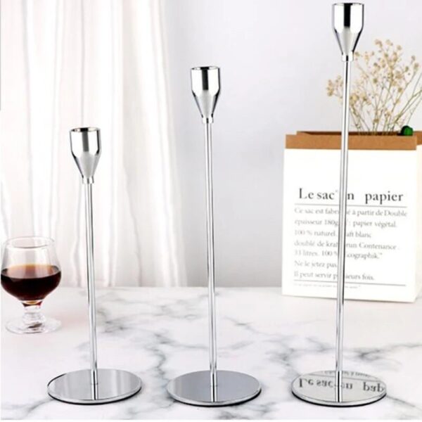 European Style Metal Candle Holders Simple Wedding Decoration Bar Party Living Room Decor Home Table Candlestick - Image 5