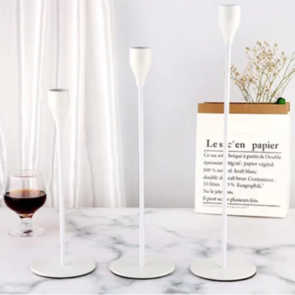 European Style Metal Candle Holders Simple Wedding Decoration Bar Party Living Room Decor Home Table Candlestick - Image 6